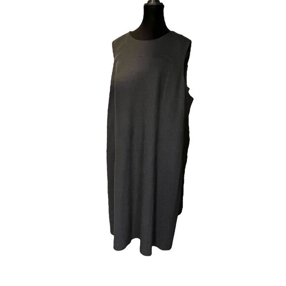 J. JILL Ponte Knit Stretch Black Shift Dress Size X1 - Picture 3 of 7